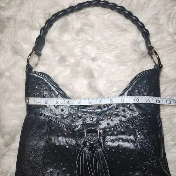 New Isabella Adams Black Leather Purse Handbag - Picture 3 of 13